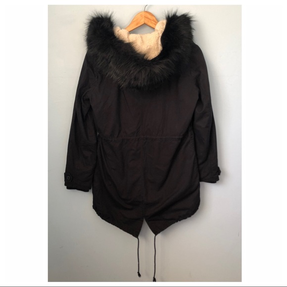 GAP 2-In-1 Hooded Parka Winter Coat Black NWT - Picture 4 of 7